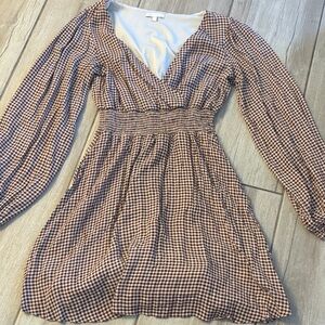 Gianni plaid Long Sleeve Dress